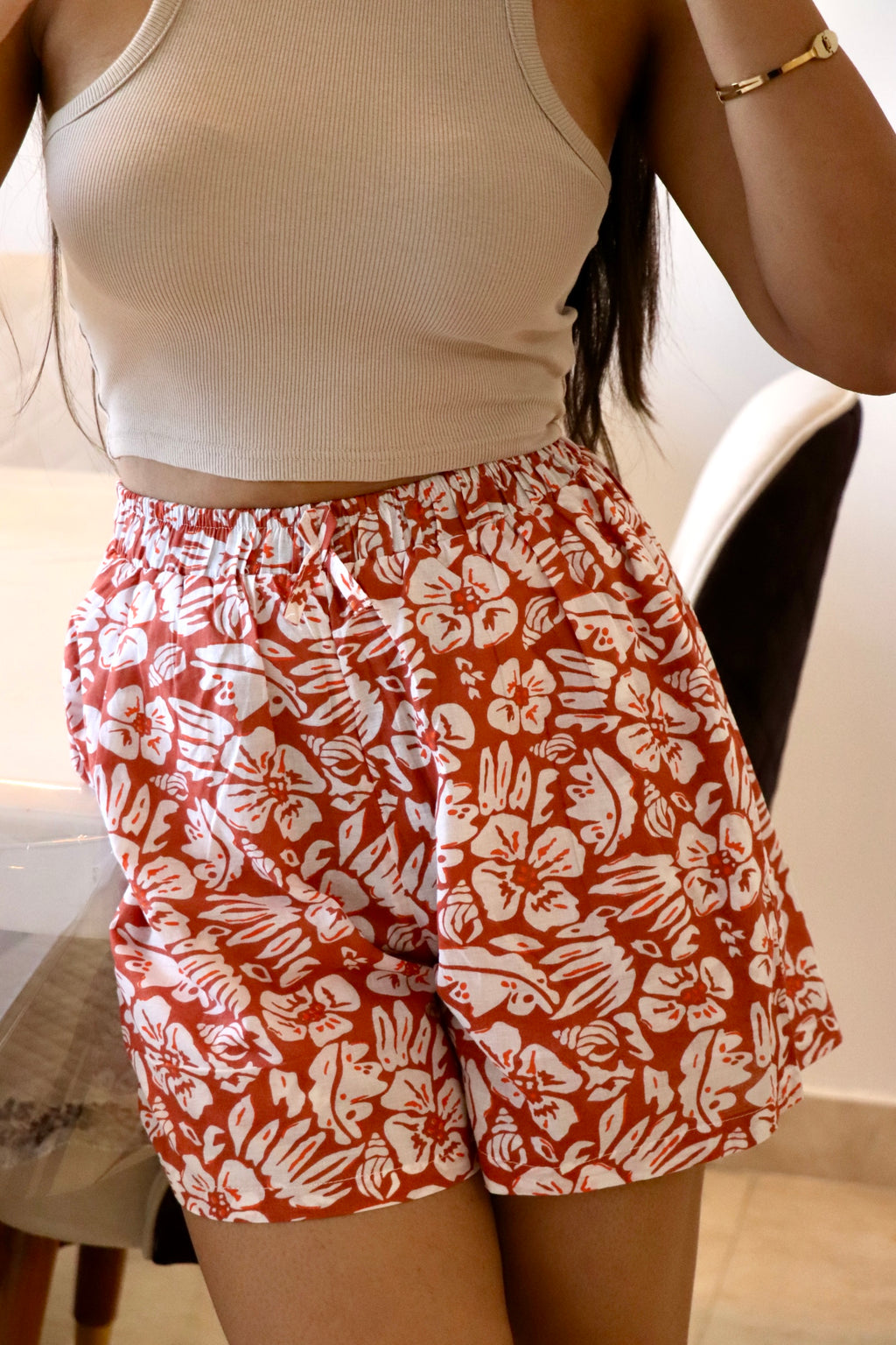 Multi Floral Cotton Shorts