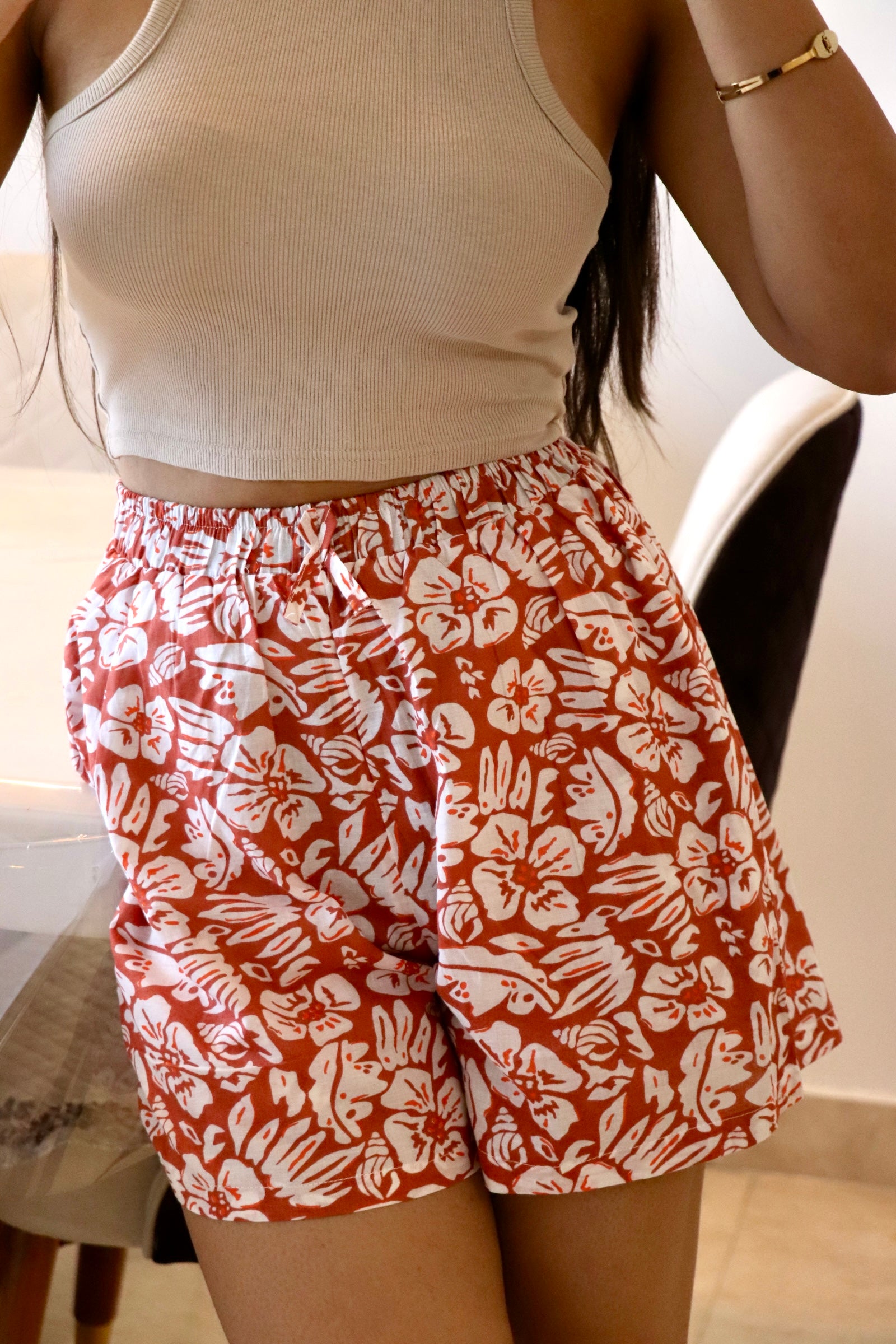 Multi Floral Cotton Shorts
