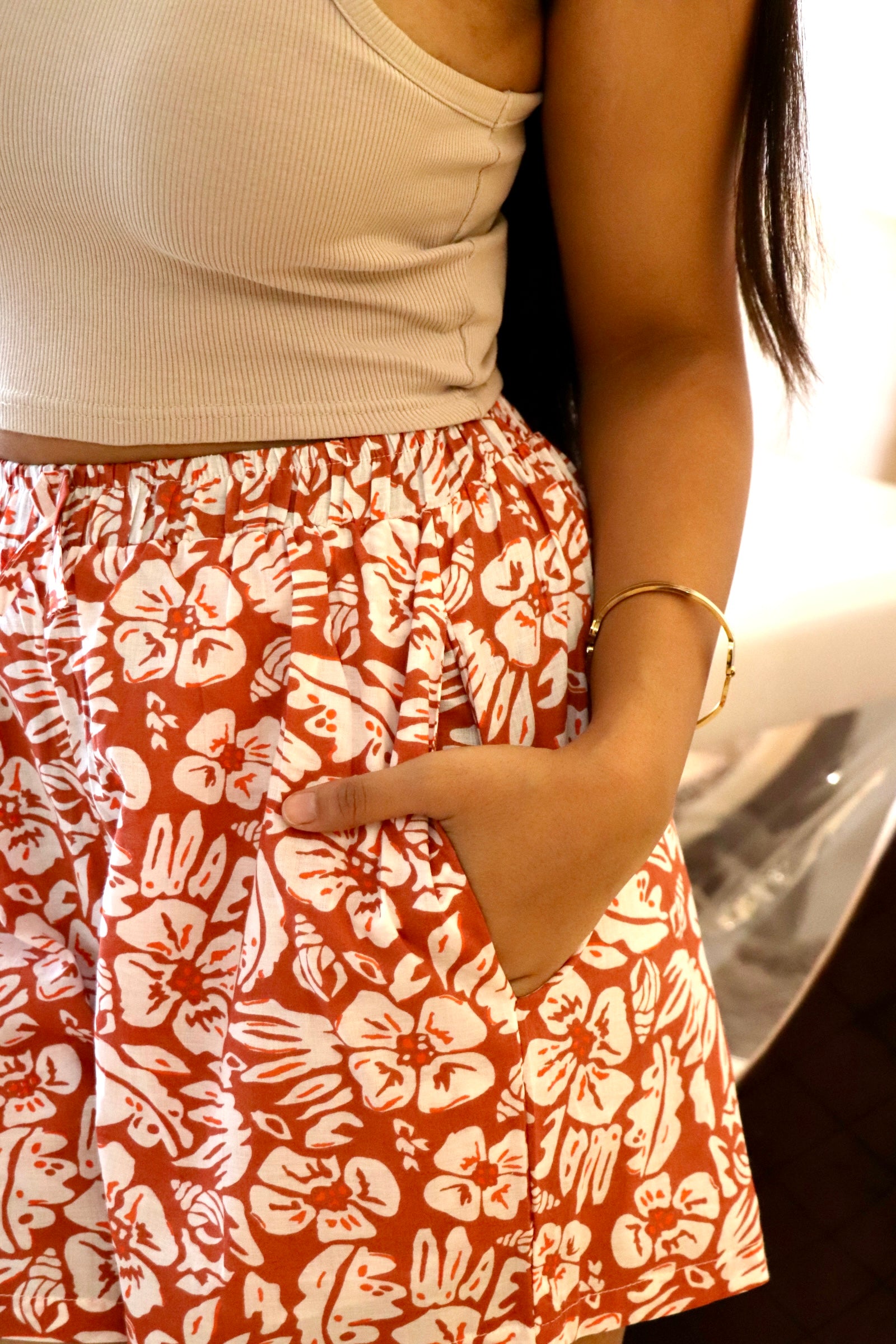Multi Floral Cotton Shorts