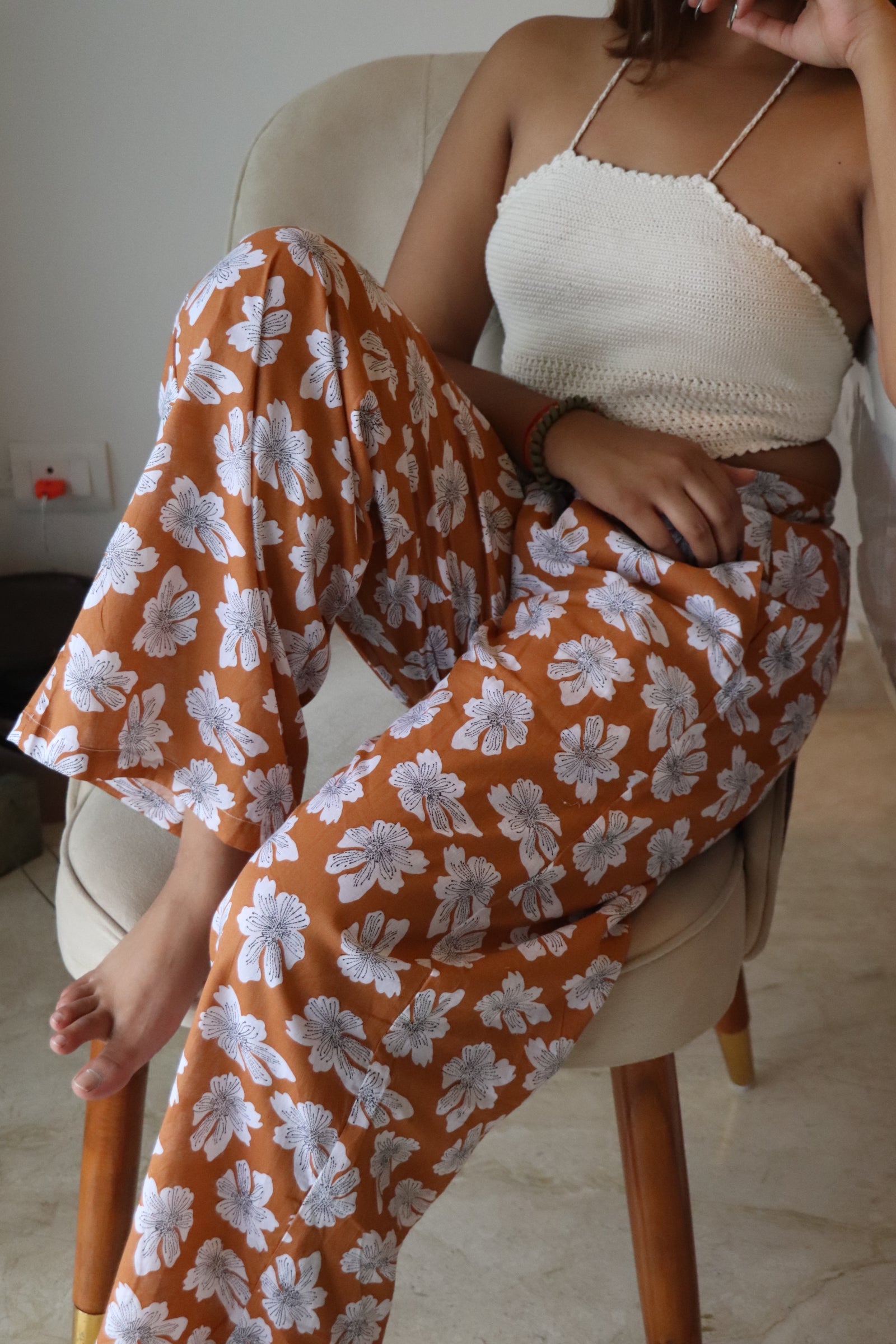 Spacious Flower Cotton Pyjamas