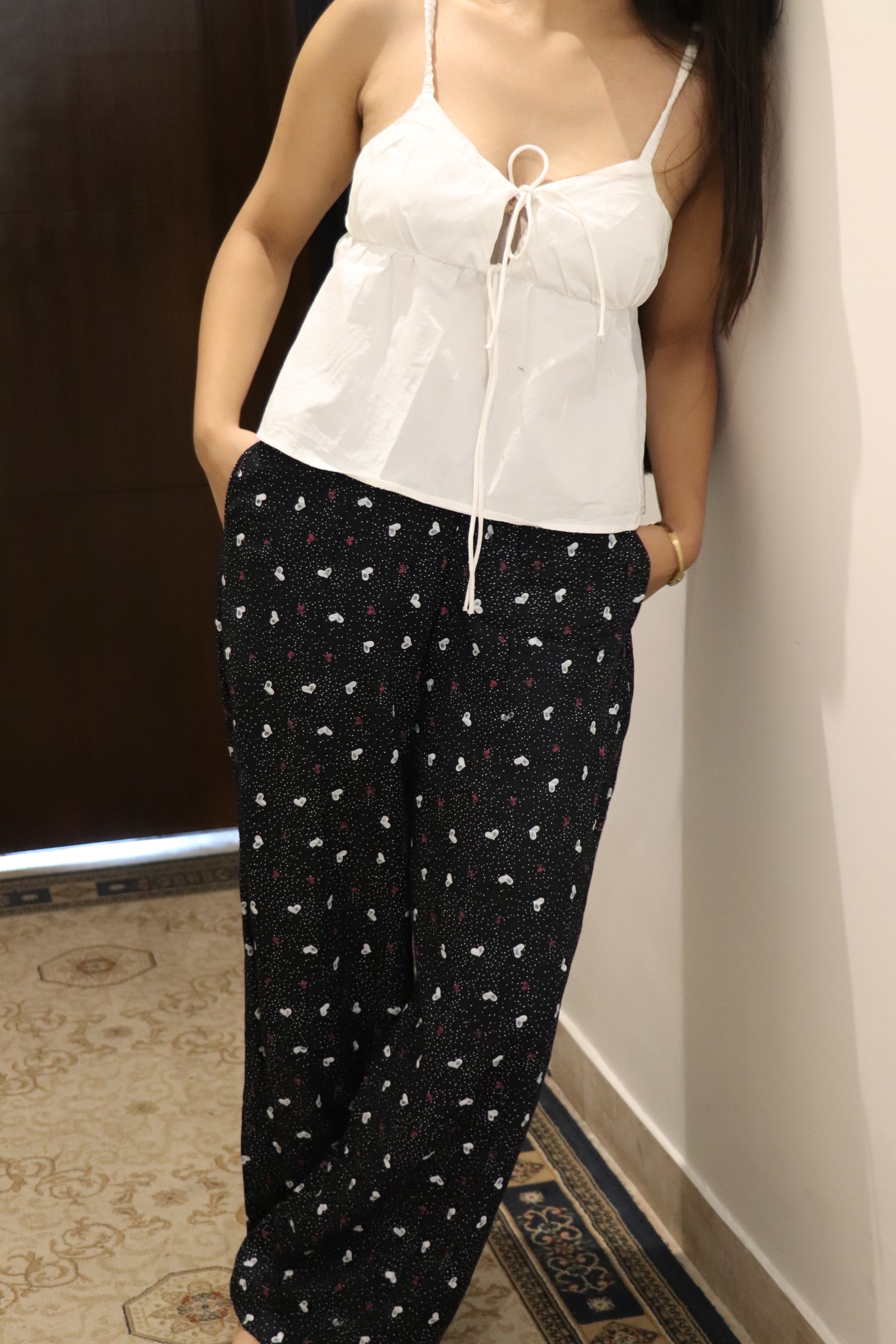 Mini Hearts Rayon Pyjamas