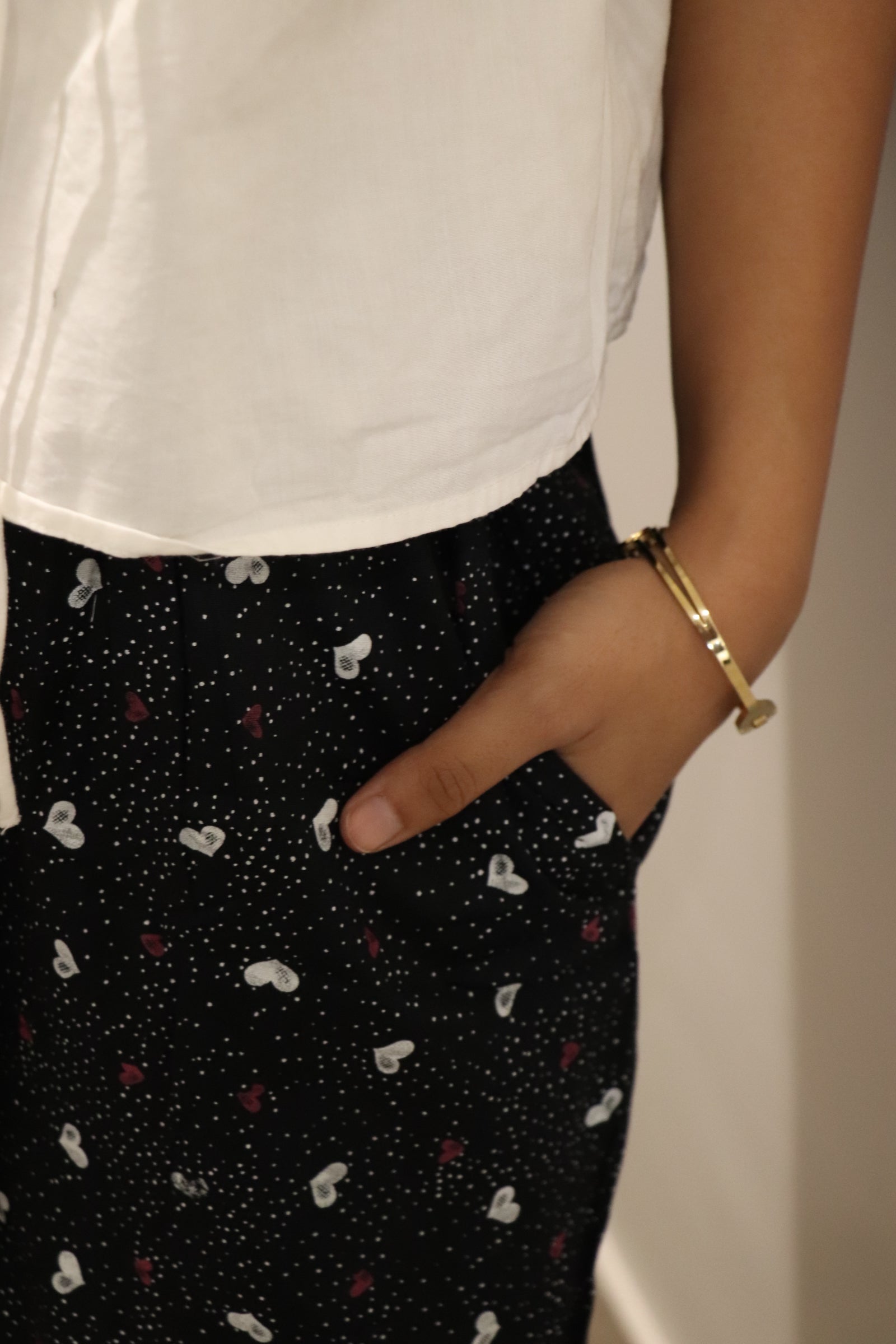Mini Hearts Rayon Pyjamas